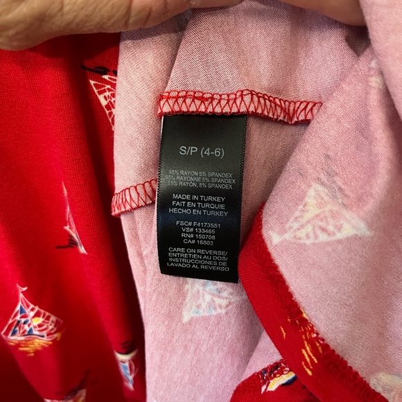 ⛵️Sailboat Pattern Red Summer Dress - Picture 8 of 9